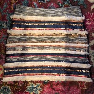 Anthropologie fringe skirt